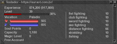 Signature for player Testador